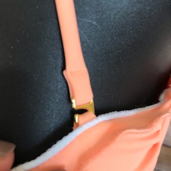 Victoria Secret Coral Bandeau Bathing Suit Top - Picture 3 of 6